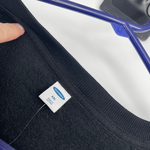 NWT Woman OLD NAVY Lace Up SWEATSHIRT Size XXL Black Jack SOFT FLEECE - Picture 3 of 3